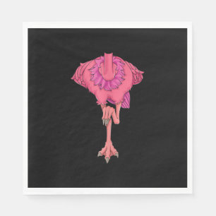 Cool Headless Flamingo Halloween Costume Funny Napkin