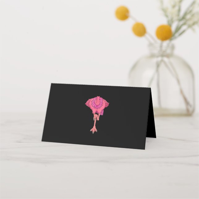 Cool Headless Flamingo Halloween Costume Funny Place Card (Front)