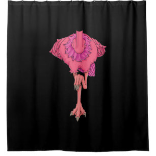 Cool Headless Flamingo Halloween Costume Funny Shower Curtain