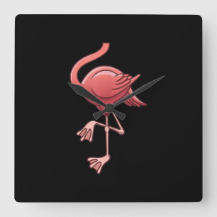 Cool Headless Flamingo Halloween Costume Funny Square Wall Clock