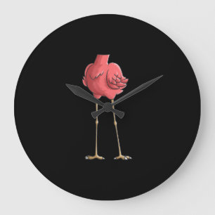 Cool Headless Flamingo Halloween Costume Gifts Large Clock