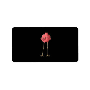 Cool Headless Flamingo Halloween Lazy Label