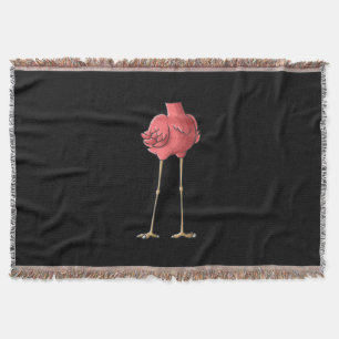 Cool Headless Flamingo Halloween Lazy Throw Blanket