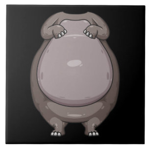 Cool Headless Hippo Halloween Costume Funny Lazy Ceramic Tile