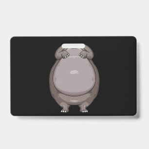 Cool Headless Hippo Halloween Costume  Funny Lazy ID Badge
