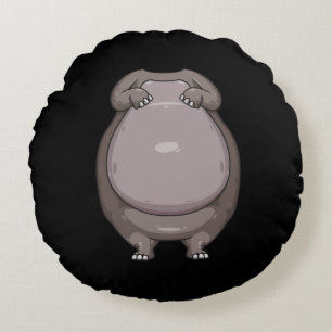Cool Headless Hippo Halloween Costume Funny Lazy Round Cushion