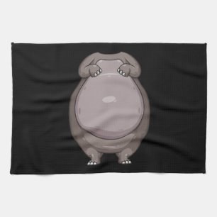Cool Headless Hippo Halloween Costume Funny Lazy Tea Towel
