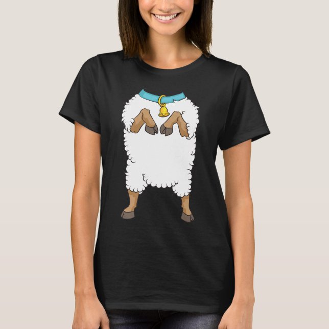 Cool Headless Sheep Halloween Costume Funny Lazy D T-Shirt (Front)