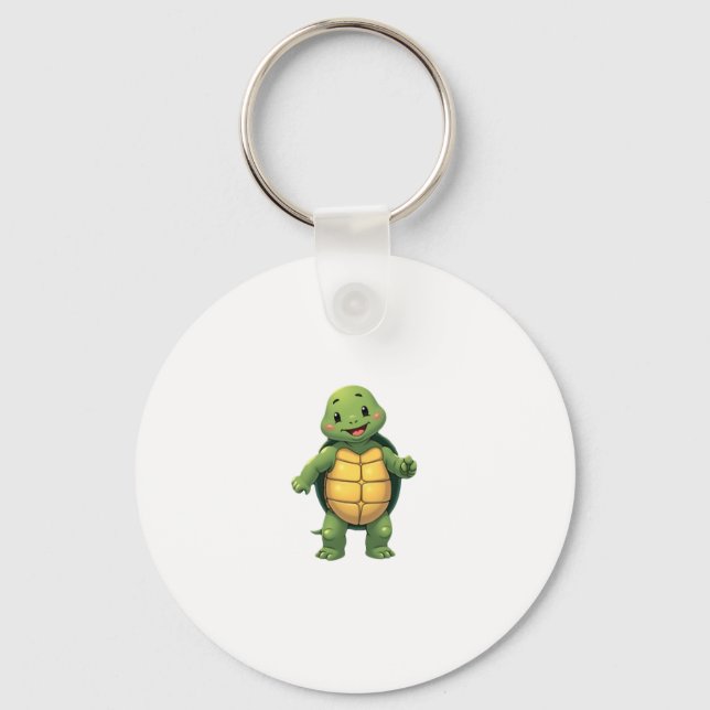 Cool Headless Turtle Halloween Costume _ Funny Laz Key Ring (Front)