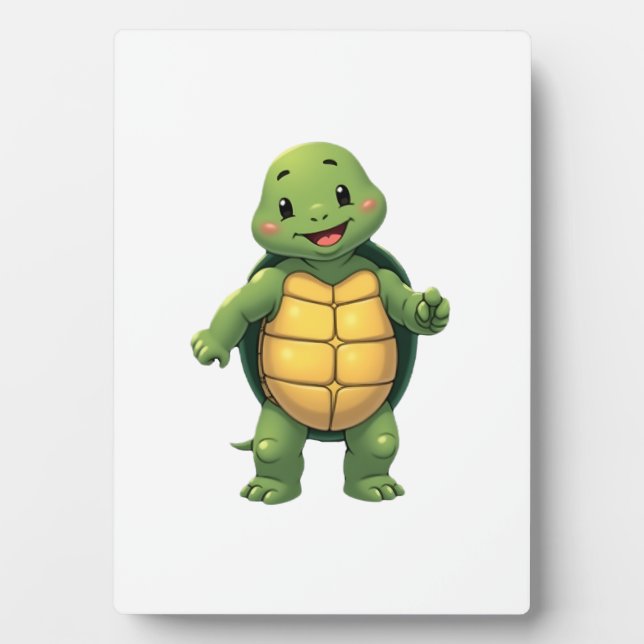 Cool Headless Turtle Halloween Costume _ Funny Laz Plaque (Front)