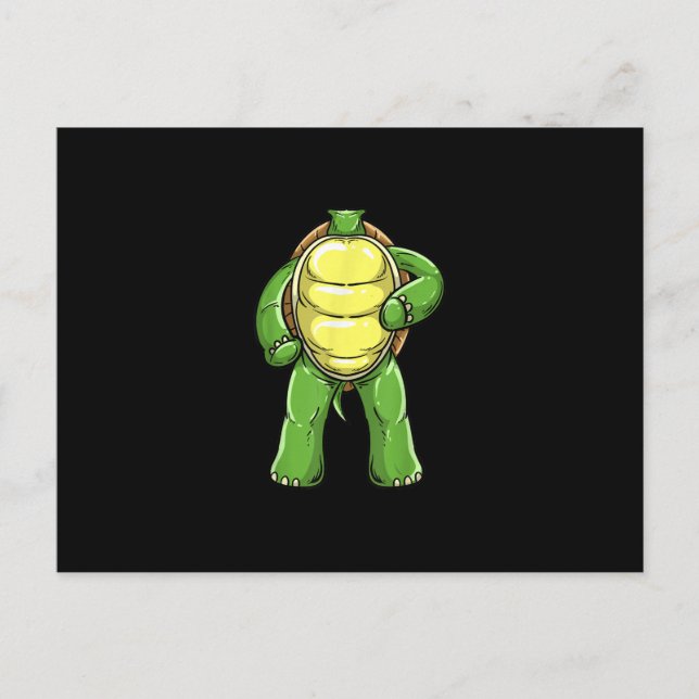 Cool Headless Turtle Halloween Costume  Funny Lazy Announcement Postcard (Front)