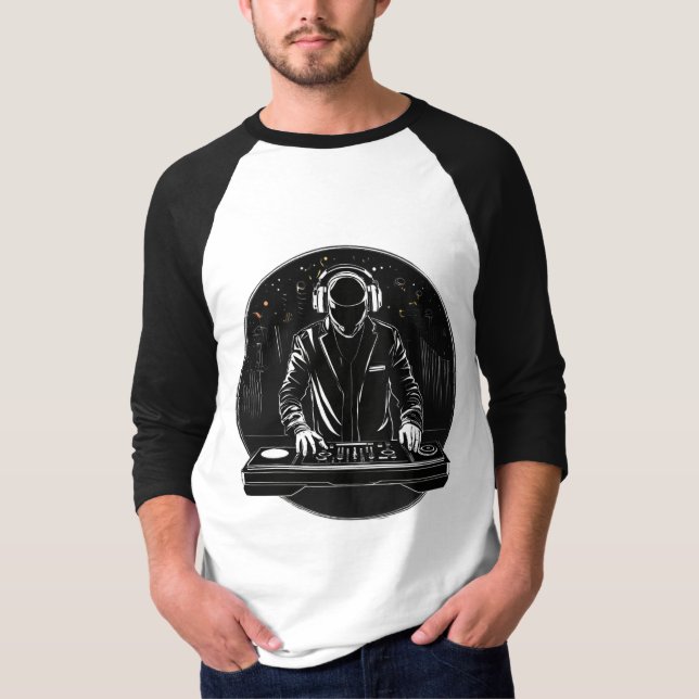 Cool Headphone DJ T-Shirt Design (Front)