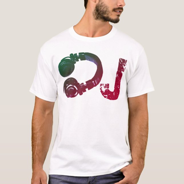 cool headphone t-shirt for the dj (Front)