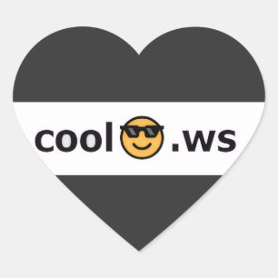 cool heart sticker