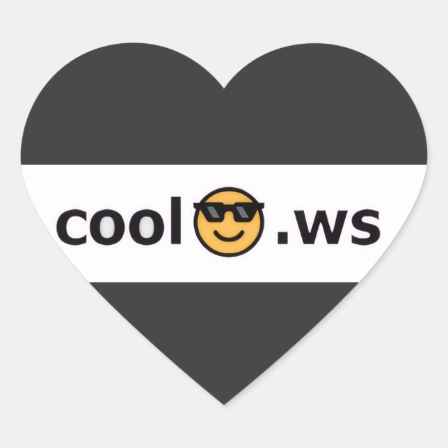 cool heart sticker (Front)