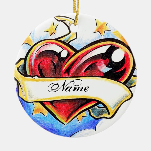 Cool Heart tattoo ornament (Front)