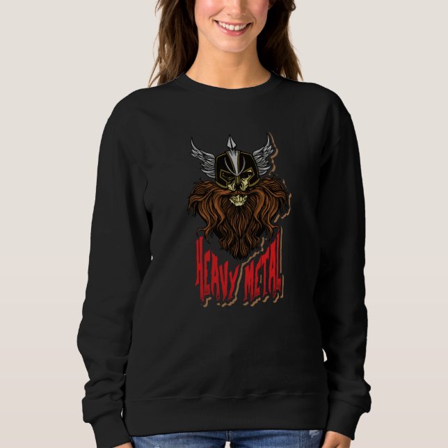 Cool Heavy Metal Viking Sweatshirt (Front)