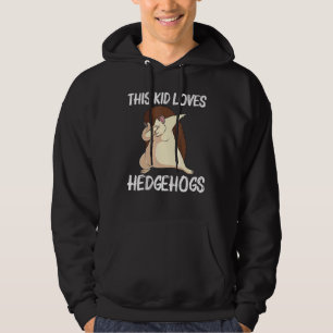 Cool Hedgehog For Kids Boys Spiny Quills Garden An Hoodie
