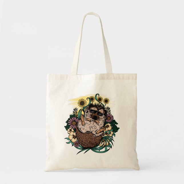Cool Hedgehog Tote Bag (Front)