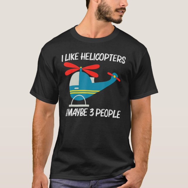 Cool Helicopter For Men Women Aircraft Aviation Pi T-Shirt (Front)