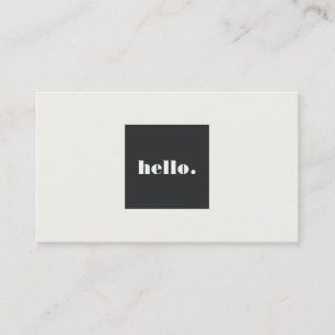 Cool Hello Greeting Social Networking Business Card
