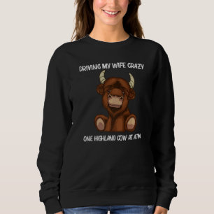 Cool Highland Cow For Men Dad Scottish Cattle Cow Sweatshirt
