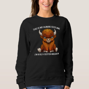 Cool Highland Cow For Men Women Scottish Cows Catt Sweatshirt