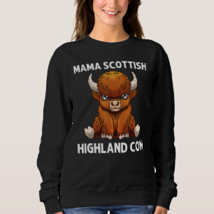 Cool Highland Cow For Women Mum Scottish Cows Catt Sweatshirt