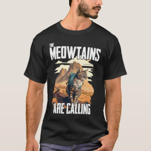 Cool Hiking Cats For Men Women Kids Hiker Mountain T-Shirt