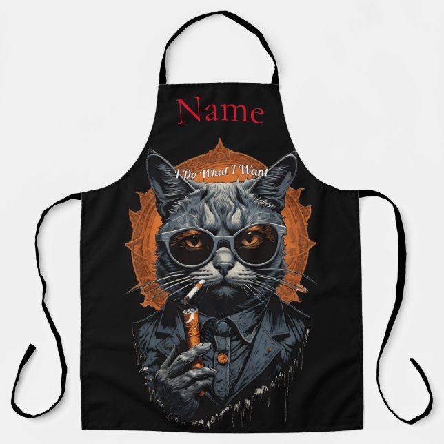 Cool Hip Cat Thunder_Cove Apron (Front)