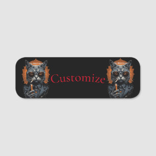 Cool Hip Cat Thunder_Cove Name Tag