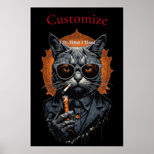 Cool Hip Cat Thunder_Cove Poster