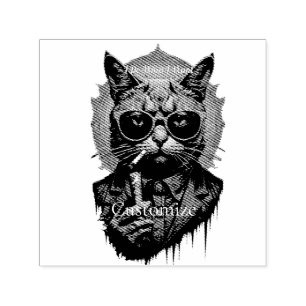 Cool Hip Cat Thunder_Cove  Self-inking Stamp