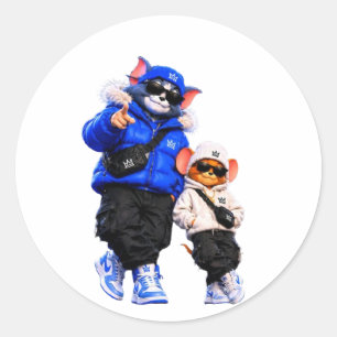 Cool Hip Hop Animal Vinyl Sticker Urban Streetwe