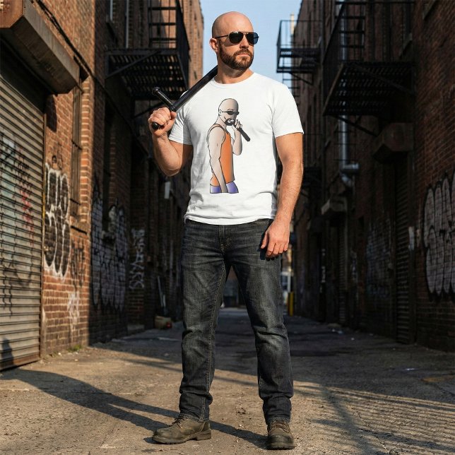 Cool Hip Hop Bald Guy Singer with Microphone  T-Shirt (Creator Uploaded)