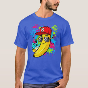 Cool Hip-Hop Banana Graffiti Art T-Shirt