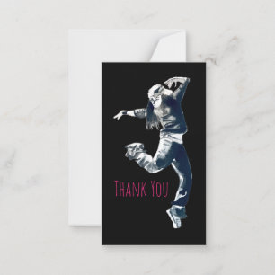 Cool hip hop dancer girl illustration card