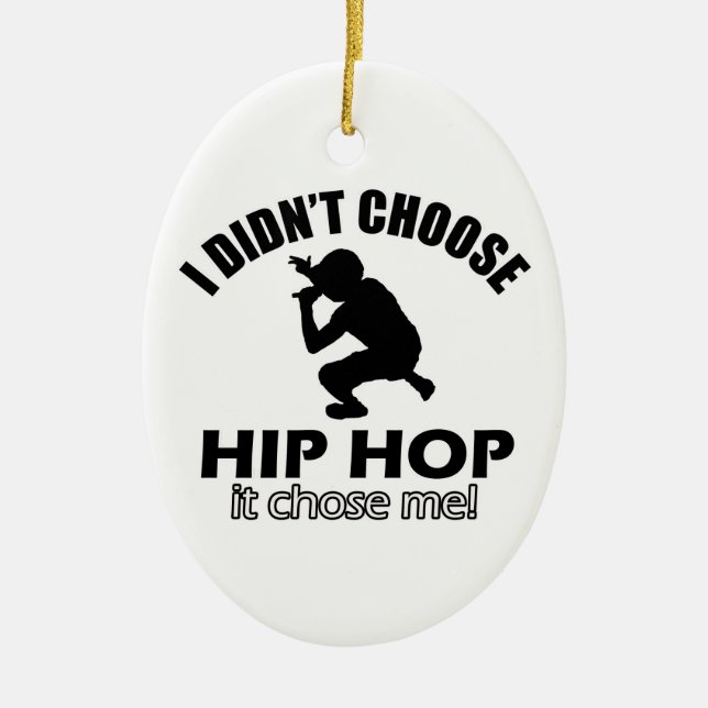 Cool Hip Hop designs Ceramic Tree Decoration (Front)