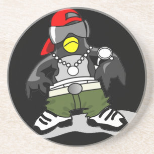Cool Hip Hop Penguin Coaster