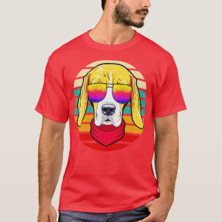 Cool Hipster Dog Retro Style T-Shirt