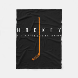 Cool Hockey Its Like Footll But For Men Vintage Ic Fleece Blanket