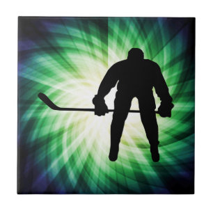 Cool Hockey Player Ceramic Tile