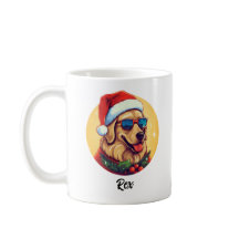 Cool Holiday Golden Retriever Santa’s Pet