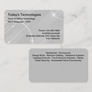 Cool Home And Office Technology Services Business Card