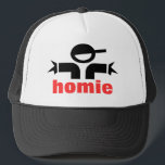 Cool homie logo trucker hat<br><div class="desc">Cool homie logo trucker hat. Personalized cap.</div>