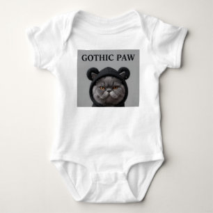 Cool Hoodie Cat Urban Style Baby Bodysuit