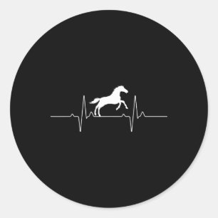 Cool Horse Design For Men Women Equestrian Horseba Classic Round Sticker