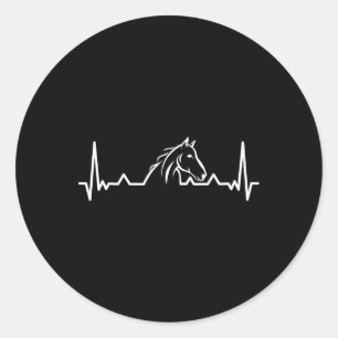 Cool Horse Design For Men Women Equestrian Horseba Classic Round Sticker