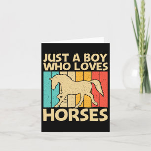 Cool Horse For Boys Kids Equestrian Horseback Ridi Card