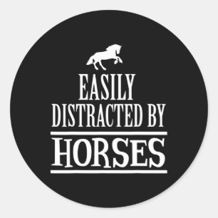 Cool Horse Riding Tees Horseback Horse Riding Dist Classic Round Sticker